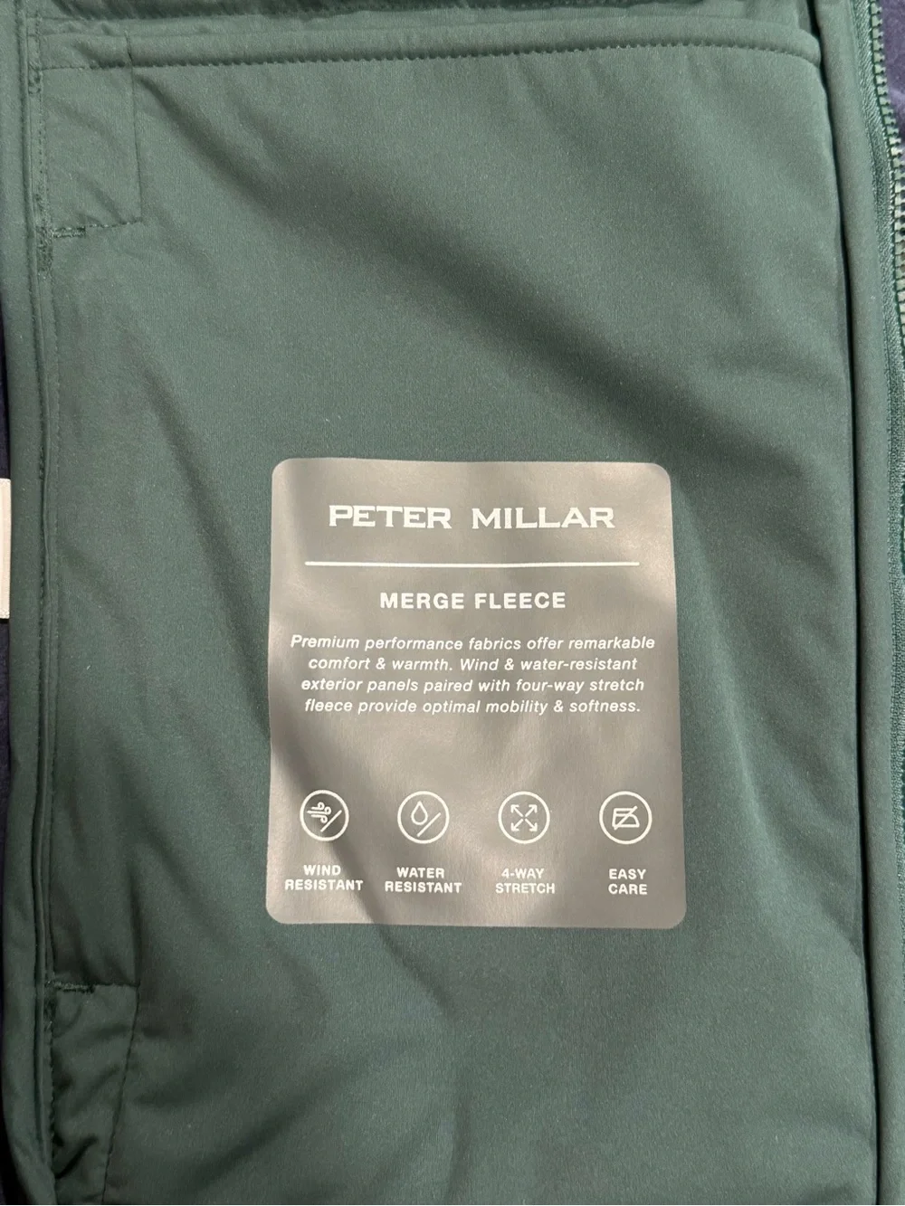 NWT Peter Millar Men's Nordic Pine Merge Hybrid Fleece Jacket (Large)